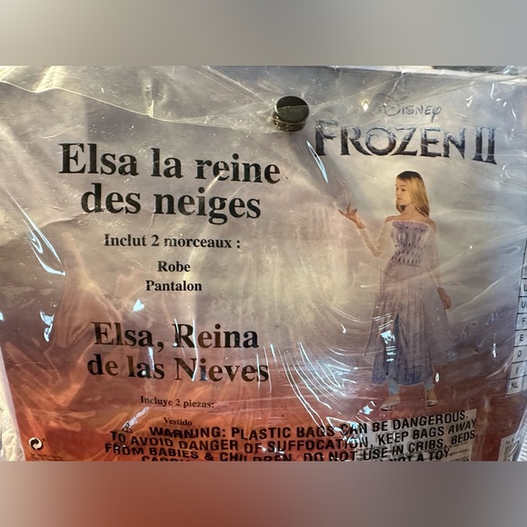 Elsa Halloween Costume Girls Sz Medium 8-10 Frozen II Snow Queen Disney Princess - Picture 4 of 4